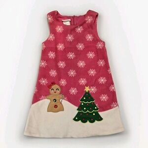 Bonnie Jean Baby Girls Snowflake Christmas Tree  Fleece Jumper  Dress Size 6x‎